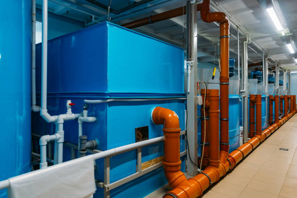 istock Modern fish farm with closed water circulation supply 1188931471