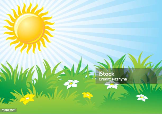 Sunny Day Background Stock Illustration - Download Image Now - Agricultural Field, Backgrounds, Beauty In Nature