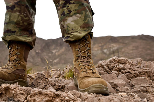 Police and Military wearing Tactical Boots