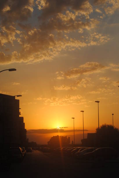 istock Beautiful sunset over a tired city 1188937893