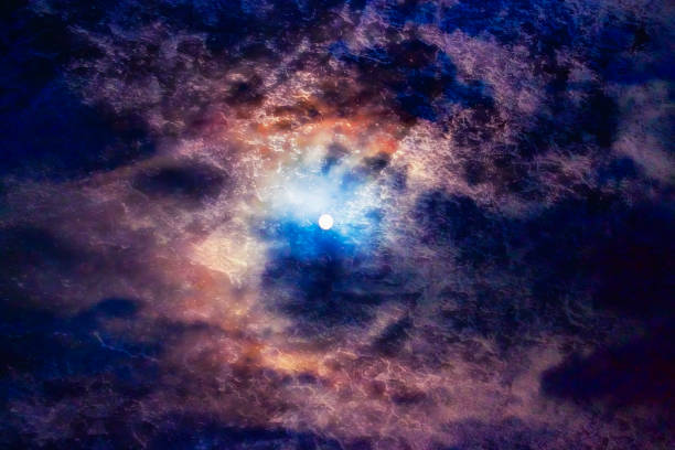 istock Bright moon in the night sky 1188939134