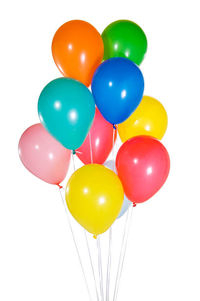 istock Colorful balloons on a white background  118894384