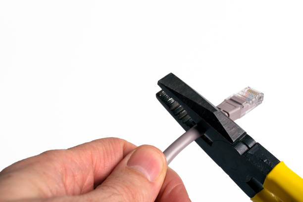 istock the cut off network cable of the Internet 1188949884