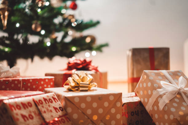 istock Festive decor and Christmas presents 1188954180