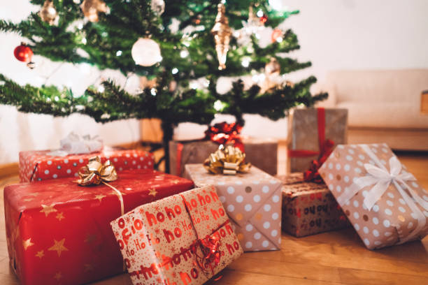 istock Decorative Christmas presents under the Christmas tree 1188954203