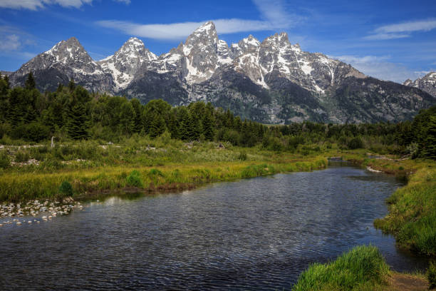 istock Grand Teton Range from Schwabacher Landing 1188960466
