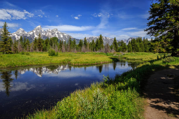 istock Grand Teton Range from Schwabacher Landing 1188961565