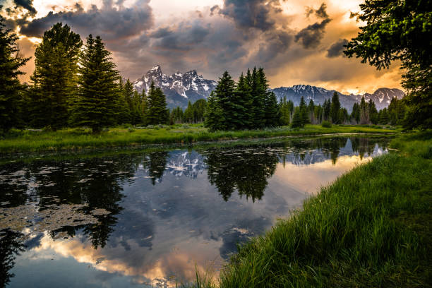 istock Sunset Reflections on the Grand Teton Range from Schwabacher Landing 1188964412