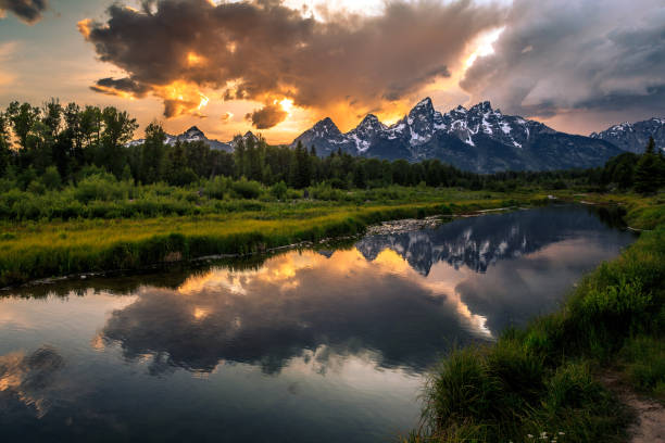 istock Sunset Reflections on the Grand Teton Range from Schwabacher Landing 1188965967
