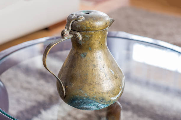 An greek ancient amphora isolated on white background.