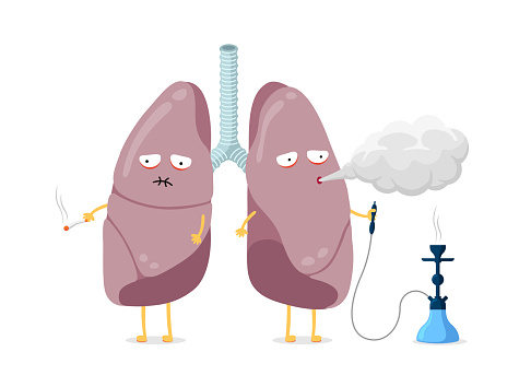 Ilustración de Pulmones Enfermos Insalubres Carácter De Dibujos Animados Fumando Cigarrillo Y Hookah El Órgano Interno Del Sistema Respiratorio Humano Sopla Humo Y Tiene Mala Salud Ilustración Vectorial De Malos Hábitos Peligrosos Ilustración de Pulmones Enfermos Insalubres Carácter De Dibujos Animados Fumando Cigarrillo Y Hookah El Órgano Interno Del Sistema Respiratorio Humano Sopla Humo Y Tiene Mala Salud Ilustración Vectorial De Malos Hábitos Peligrosos