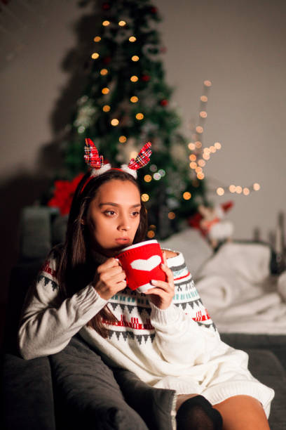 istock Sad Woman. New Year Concept 1188977125