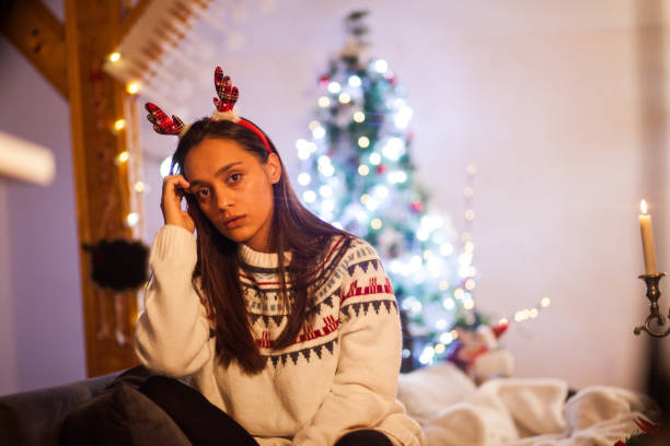 istock Sad Woman. New Year Concept 1188977508