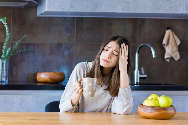 istock Sick female with headache. Health care concept 1188977681