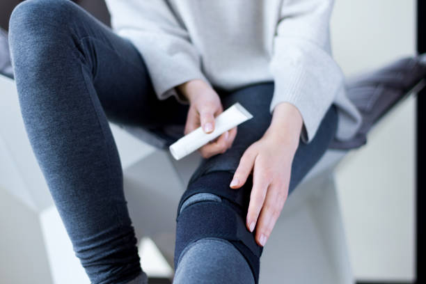 istock Sick female with compression bandage. Health care concept 1188980699