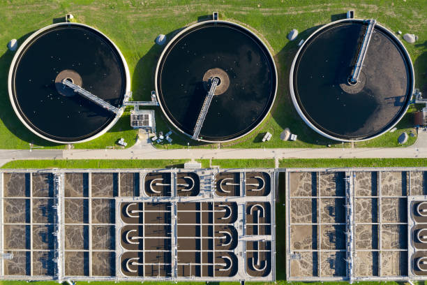 istock Sewage Treatment Plant, Aerial View 1188981340
