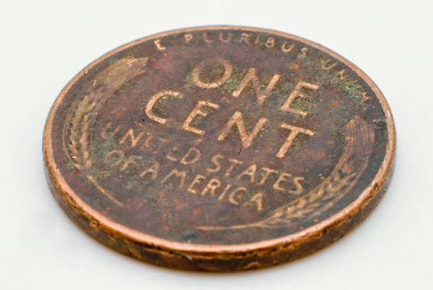 Dirty Old Penny stock photo