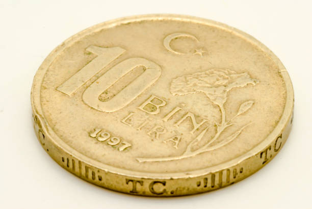 Gold Colored 10 Bin Turkish Coin