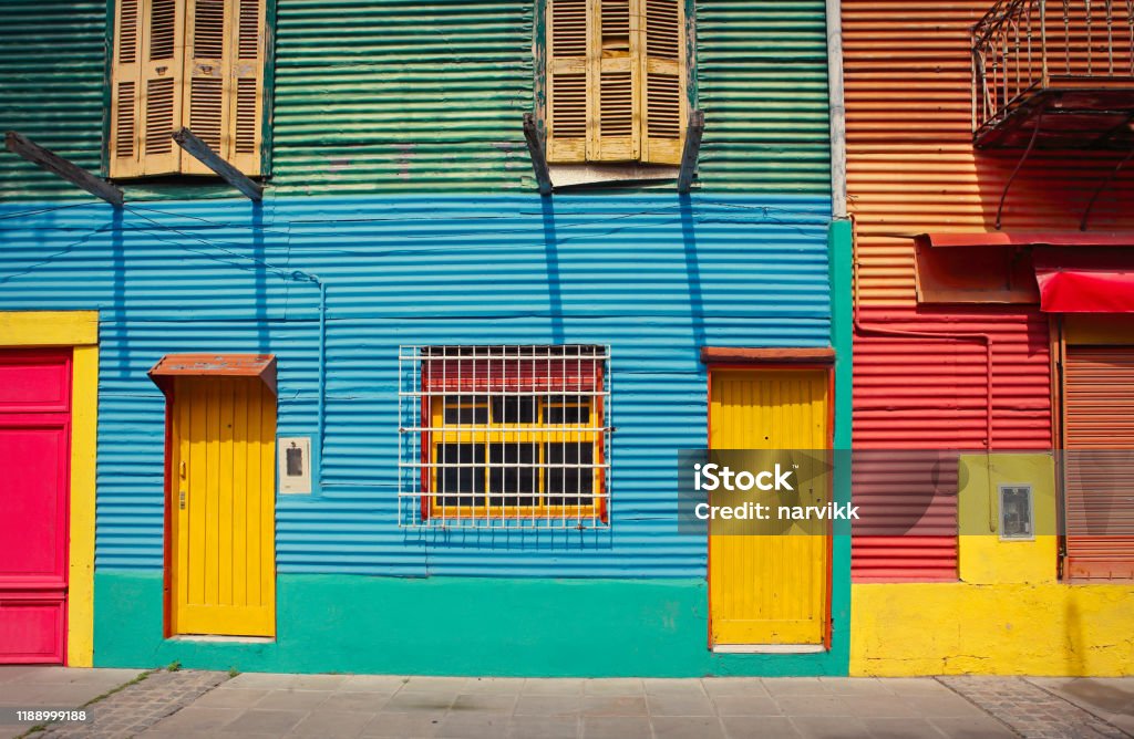 Colorful houses at La Boca Colorful houses at La Boca, Caminito, Buenos Aires Caminito Stock Photo