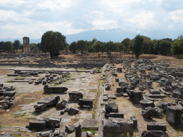istock Stone Blocks Surrounding the Forum at Philippi Greece 1189000220