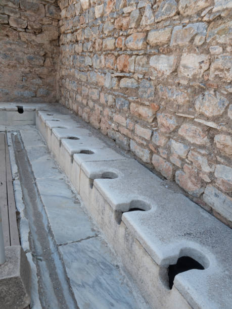 istock Ancient Public Toilet at Ephesus Turkey 1189001312