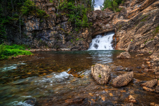 istock Running Eagle Falls in Glacier National Park 1189002383