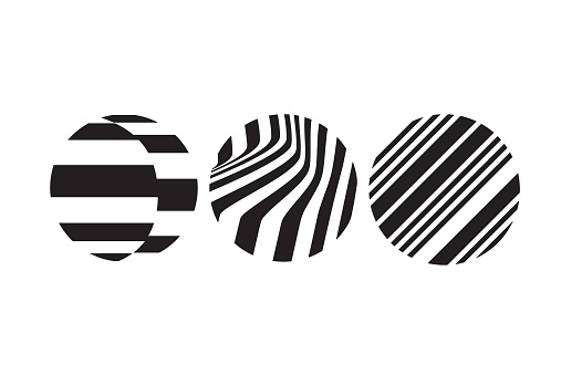Simple Vector Distorted Linear Geometric Shapes Set Trendy Universal ...