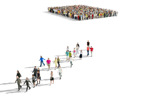 istock Escape from large-scale gatherings. Escape the crowd. 1189011012