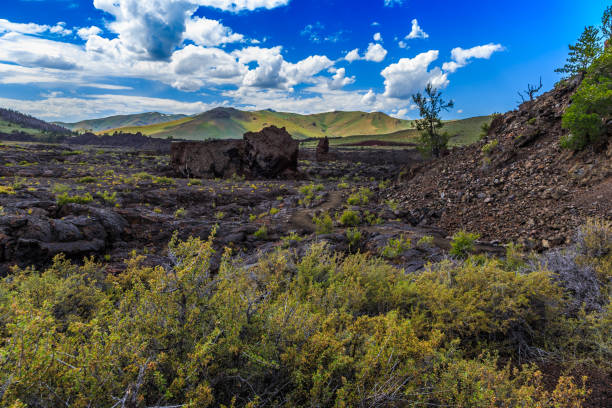 North Crater Flows, Craters of the Moon National Monument stock photo