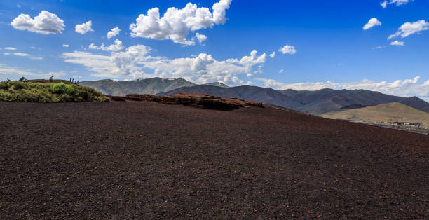 Inferno Cone Landscape Views, Craters of the Moon National Monument and Preserve stock photo