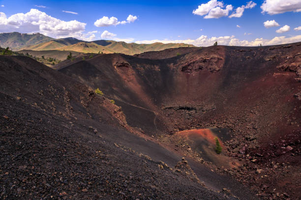 Inside the Big Craters, Craters of the Moon National Monument stock photo