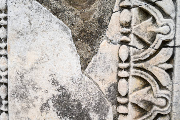 istock the texture of ancient granite, high-quality texture. Italy, Rome 1189012753