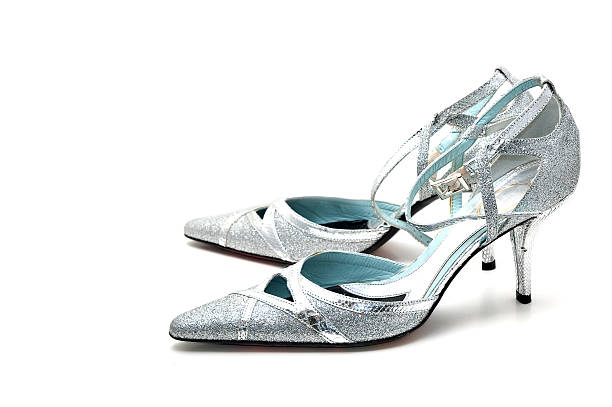 istock Women's Silver high Heel Shoes 118901978
