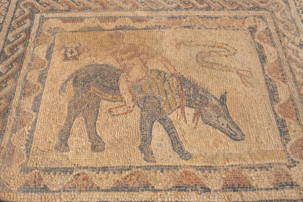 istock Tiled mosaic at Volubilis, Morocco 1189023725