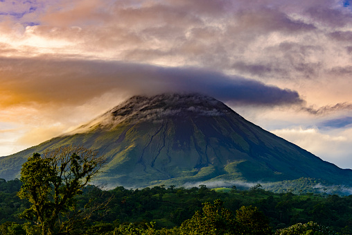 Dramatic skies over the Arenal Volcano, Costa Rica