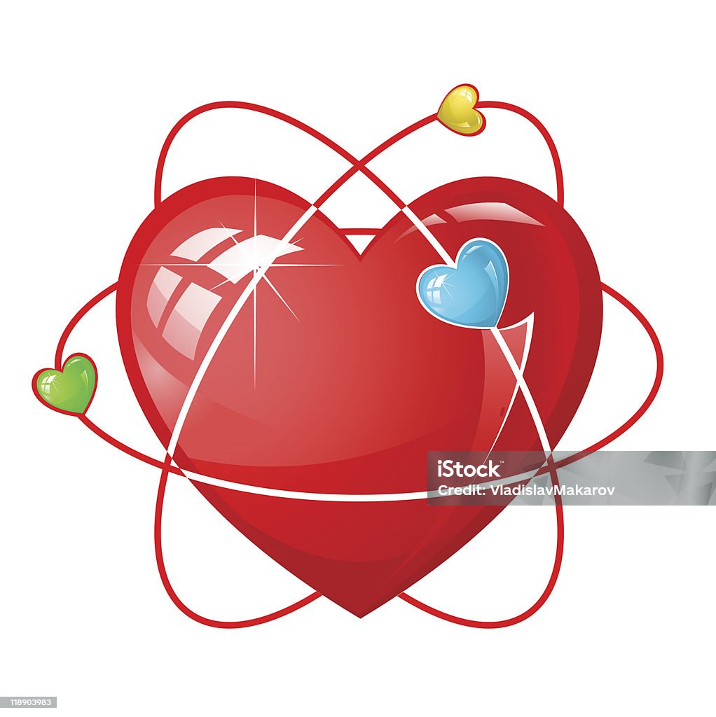 Атом heart - Векторная графика Атом роялти-фри