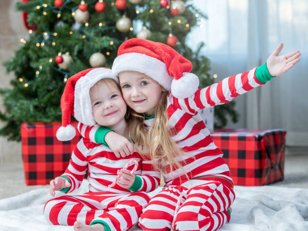 istock Sisters ready for Christmas after decorating tree together 1189046273