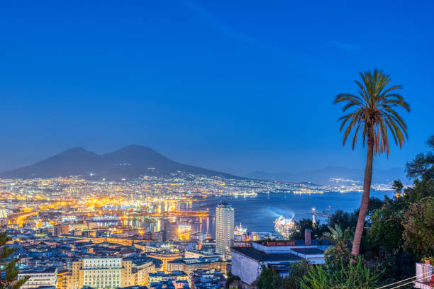 istock Naples in Italy with Mount Vesuvius at dusk 1189051485