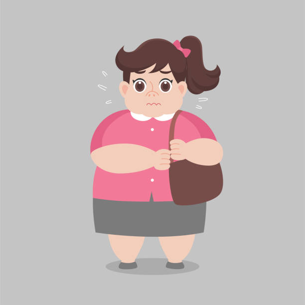 fatwoman26 - big size woman asian ilustrasi stok