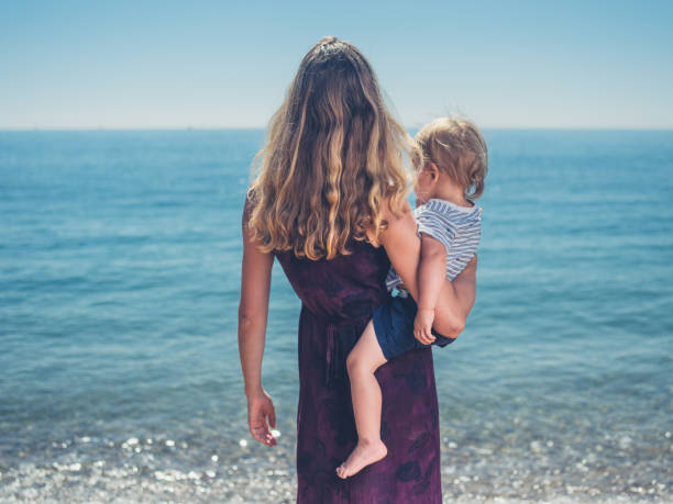 istock Mother with toddler on the beach 1189061567