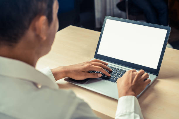 istock Business person worker uses a laptop computer. 1189062833