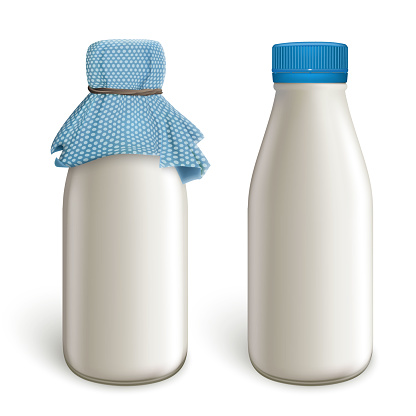 two bottles of milk