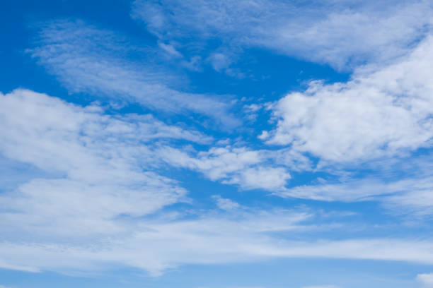 istock View of thick white cloud and blue sky pictures background and texture 1189069195