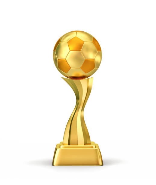 istock Golden ball, soccer winners trophy 1189070243
