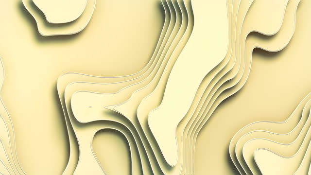 Wave bends white abstract background surface. 3d rendering digital loop animation. Decorative element. 4K, Ultra HD resolution