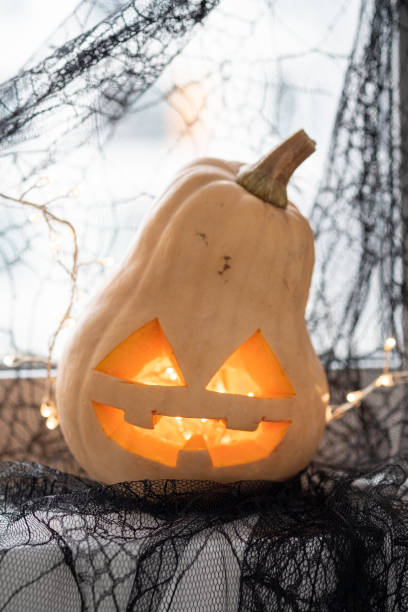 istock Jack o lanterns Halloween pumpkin face 1189079568