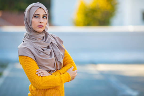 istock Casual islamic girl at park. 1189081294