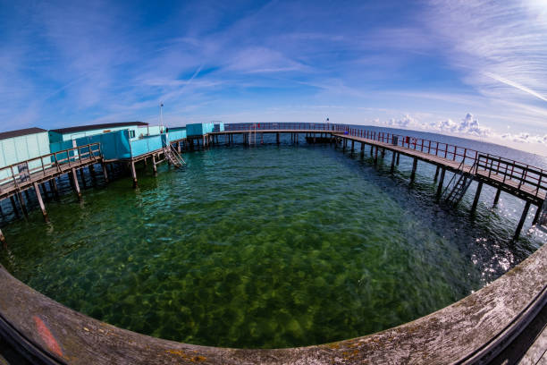Amager Helgoland is a vintage-style sea bathing complex open for public. \n\nIt has wooden deck and bassins, where the whole family can enjoy the sun during the summer with lifeguard on duty. it is also open for winter swimmers during the winter.