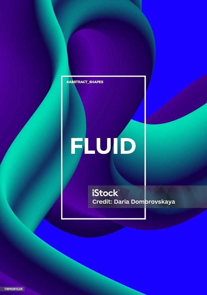 Abstract Flow Design Abstract Design Template With 3d Flow Shapes Stock Illustration ...