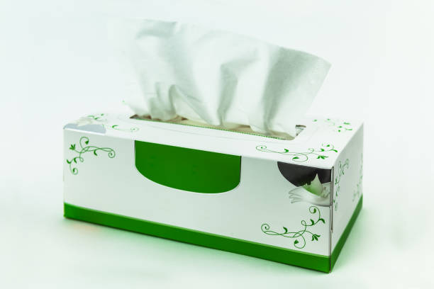 istock Tissue box mock up white tissue box blank label and no text for packaging, Backgrounds 1189082315